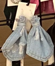 Large Denim Pocket Earrings