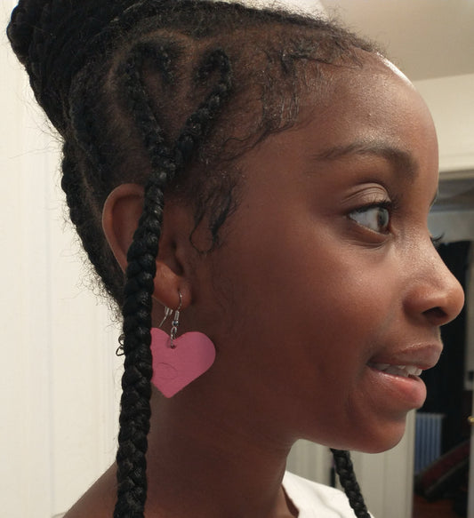 Small leather hearts Earrings