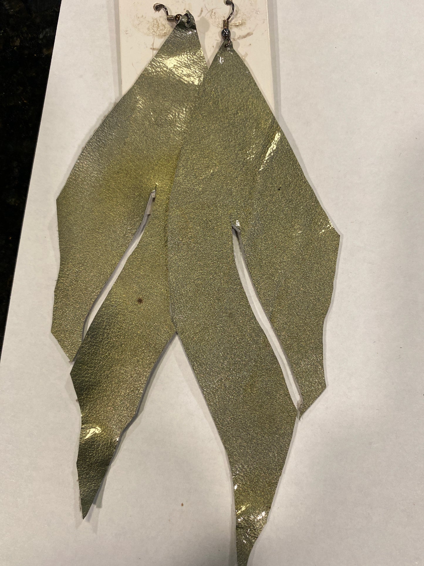 High Heel boots leather & Suede Earrings Large