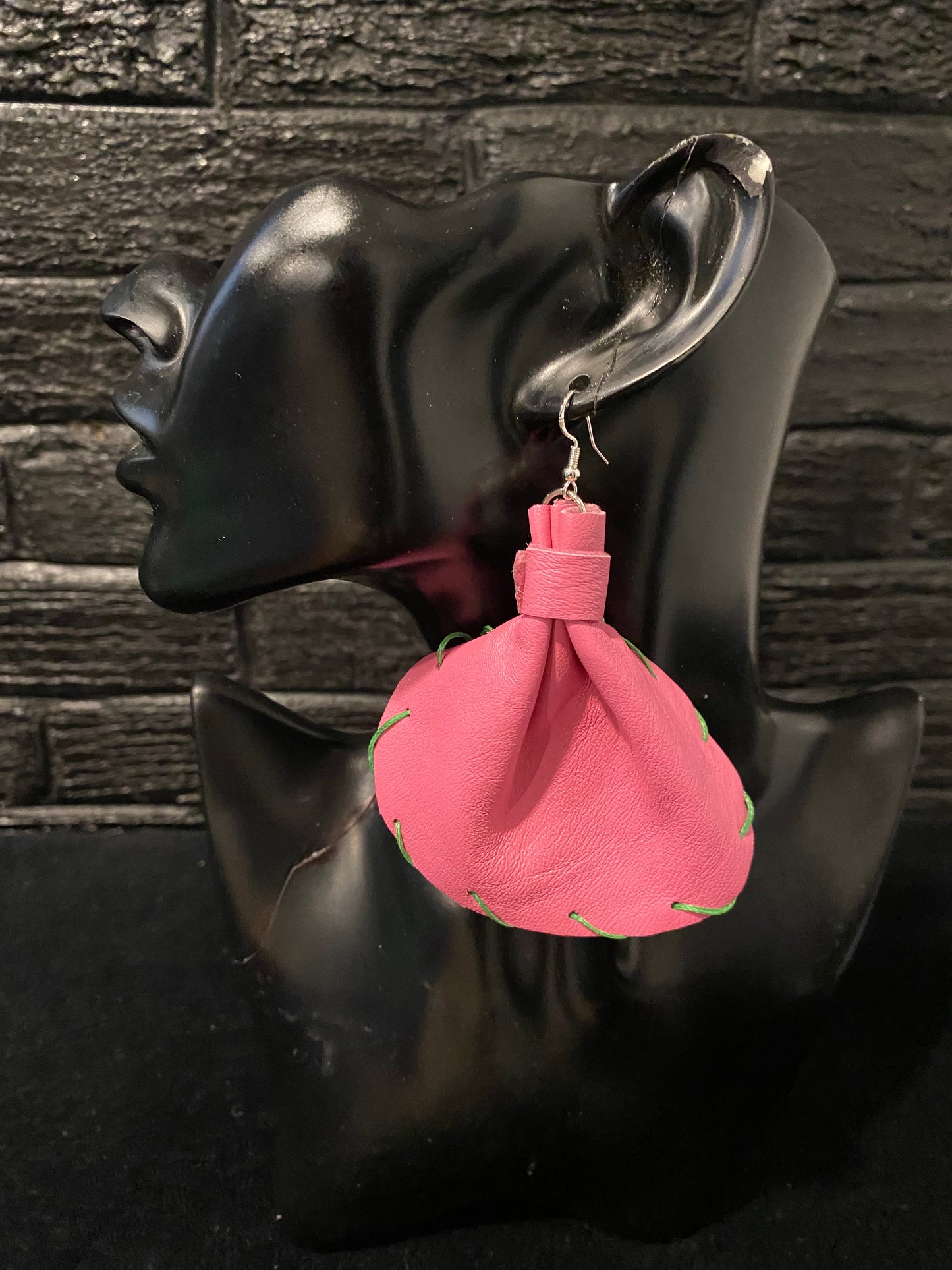 Elephant Ears Leather Earrings Large