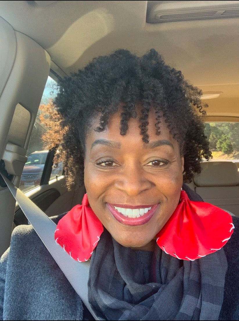 Elephant Ears Leather Earrings Large