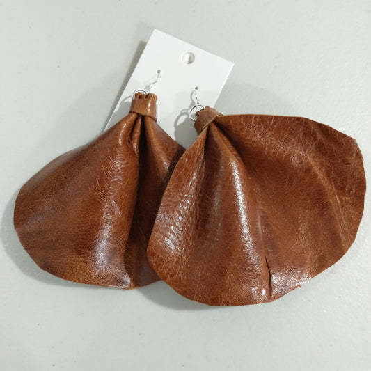 Elephant Ears Leather Earrings Large