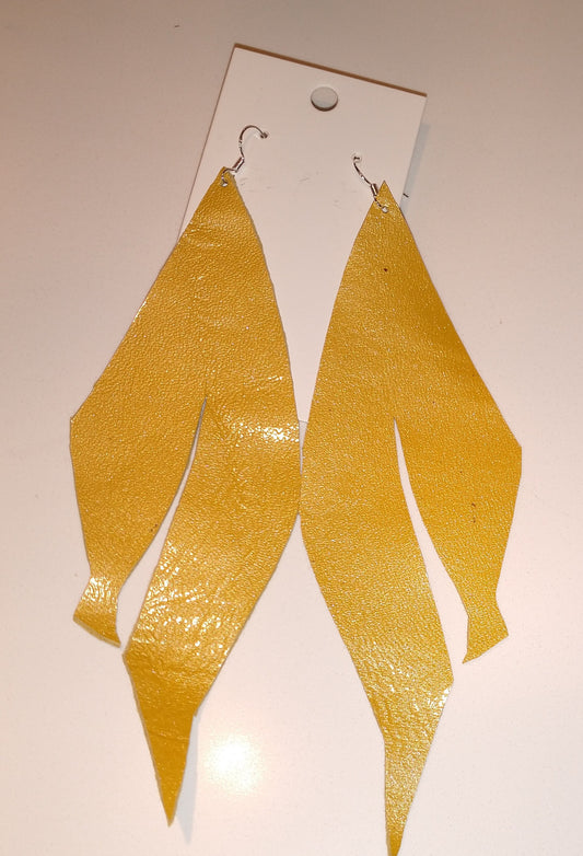 High Heel boots leather & Suede Earrings Large