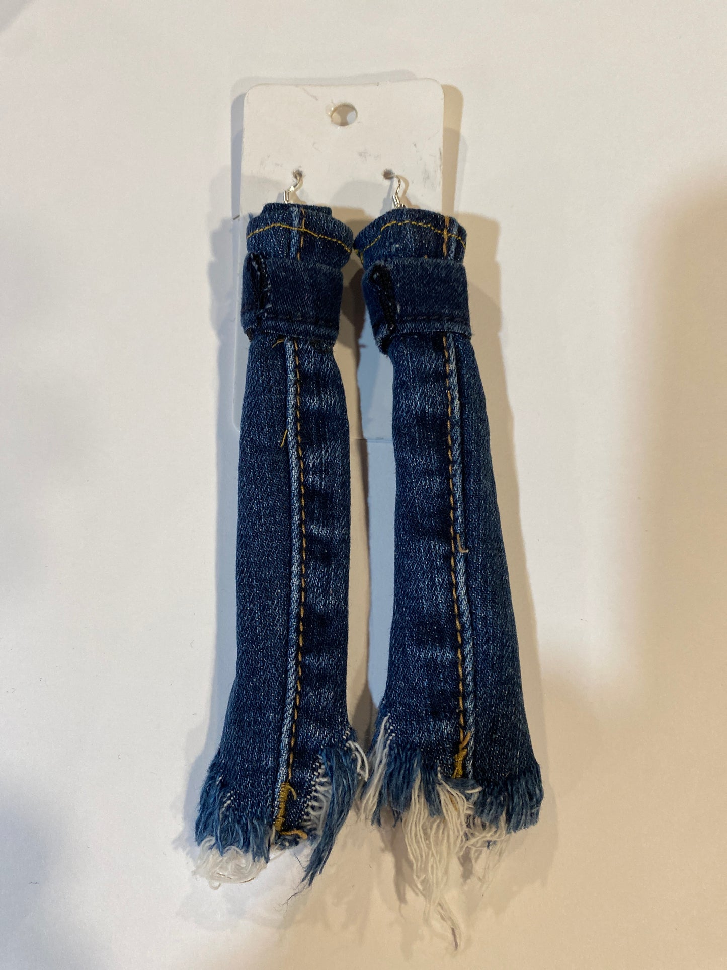 Large Denim Bell Bottom earrings