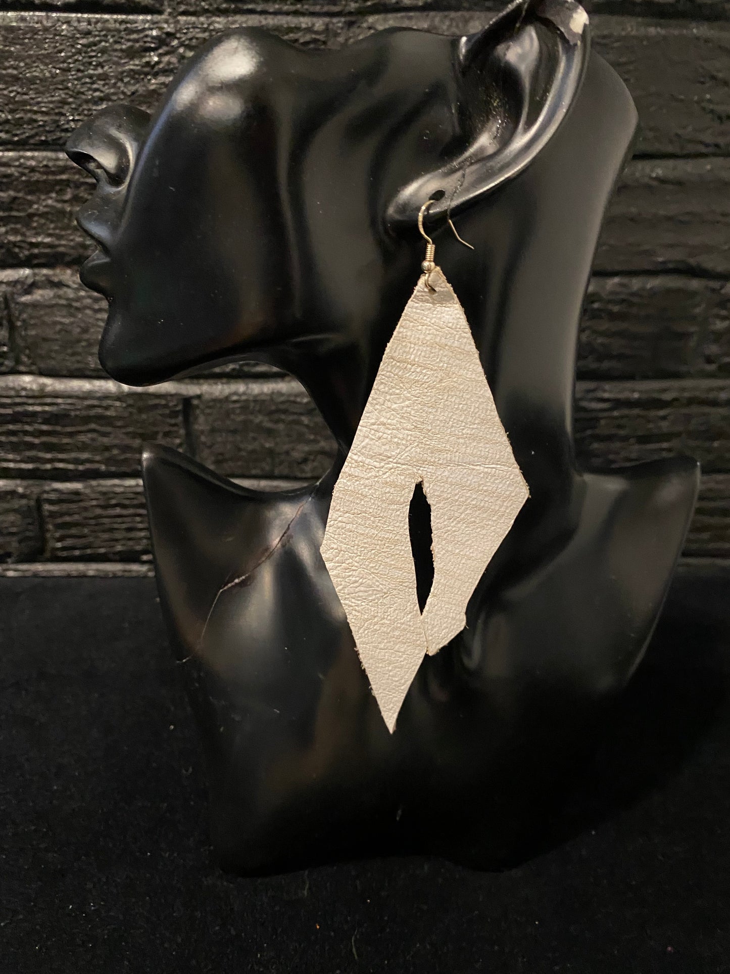 High Heel boots leather & Suede Earrings Large