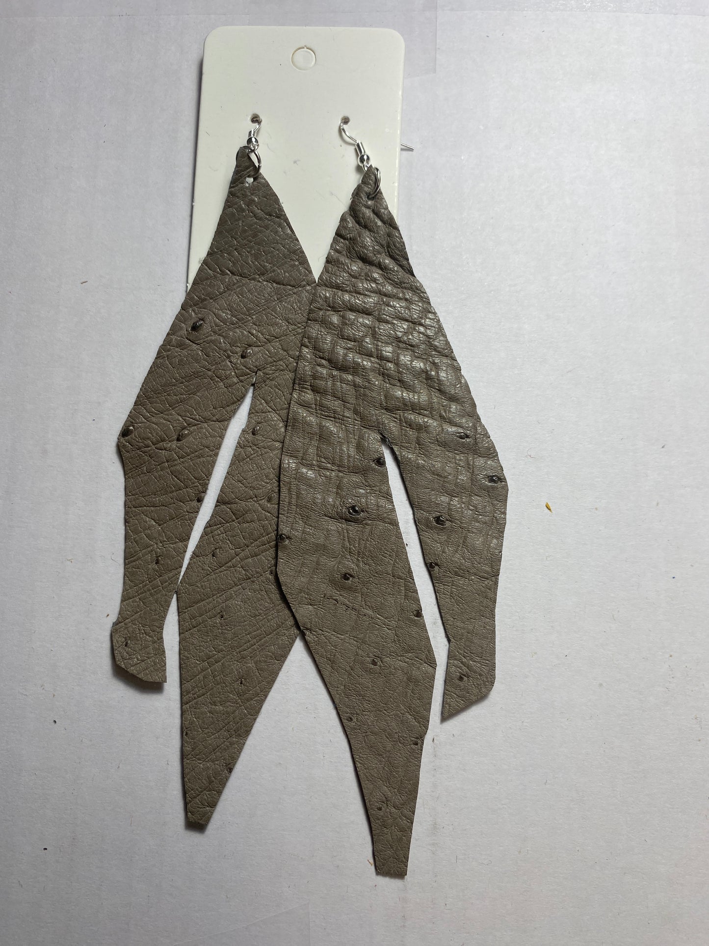 Large High Heel boots leather & Suede Earrings