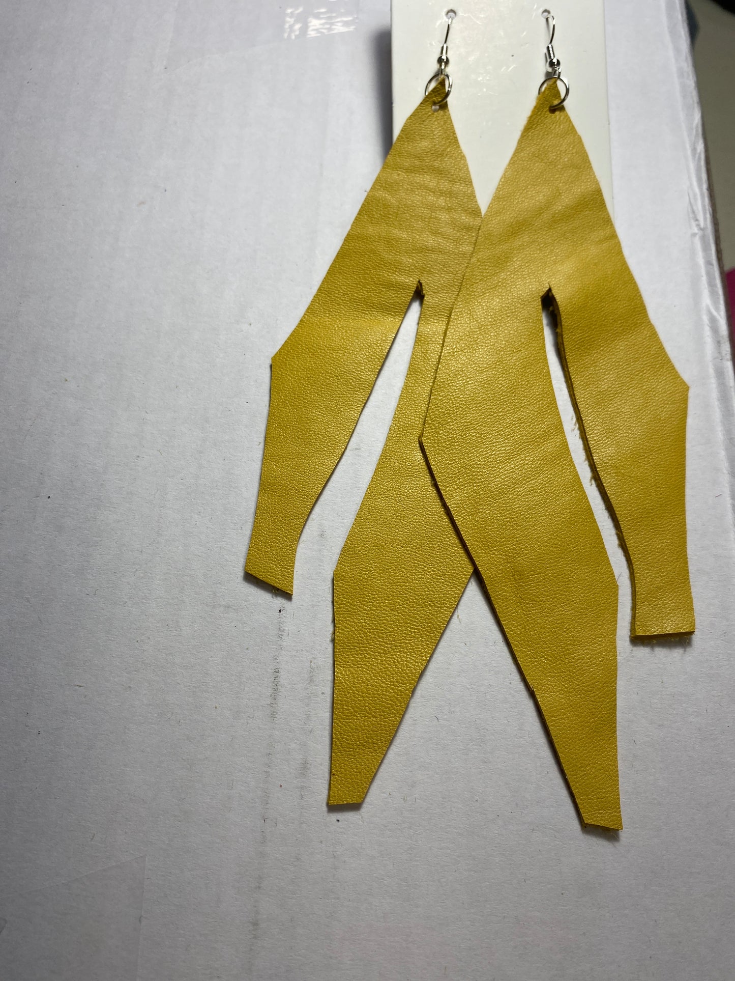 Large High Heel boots leather & Suede Earrings