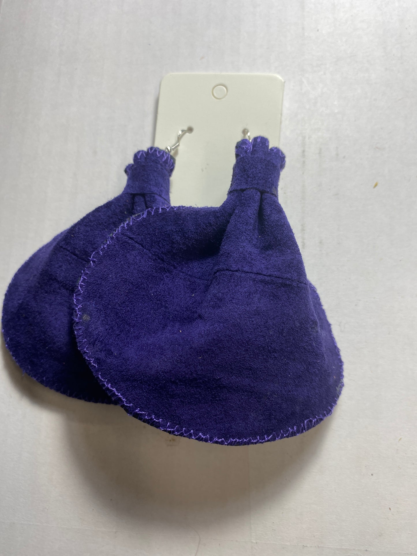 Large Elephant Ears Leather Earrings