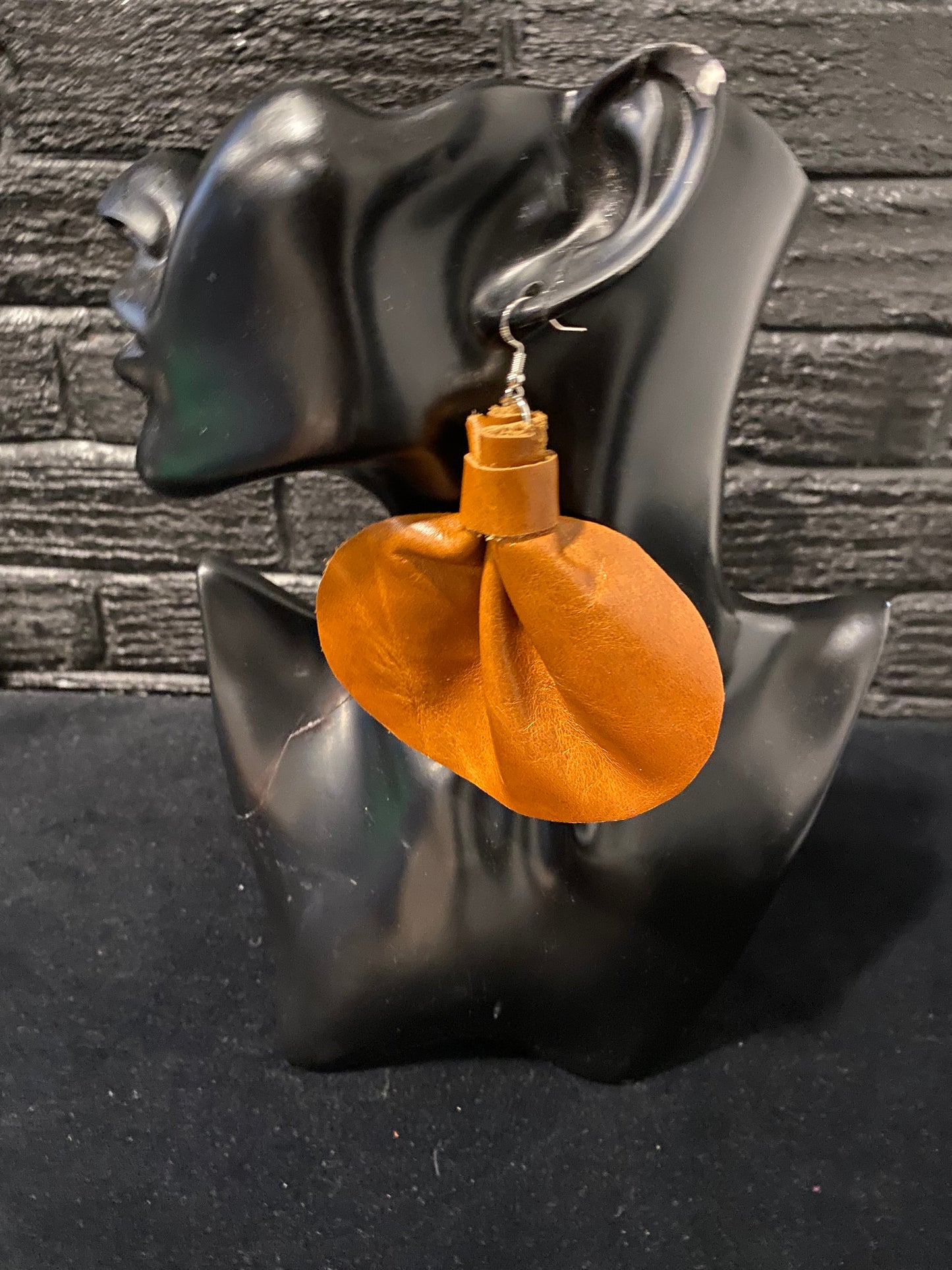 Elephant Ears Leather Earrings Large