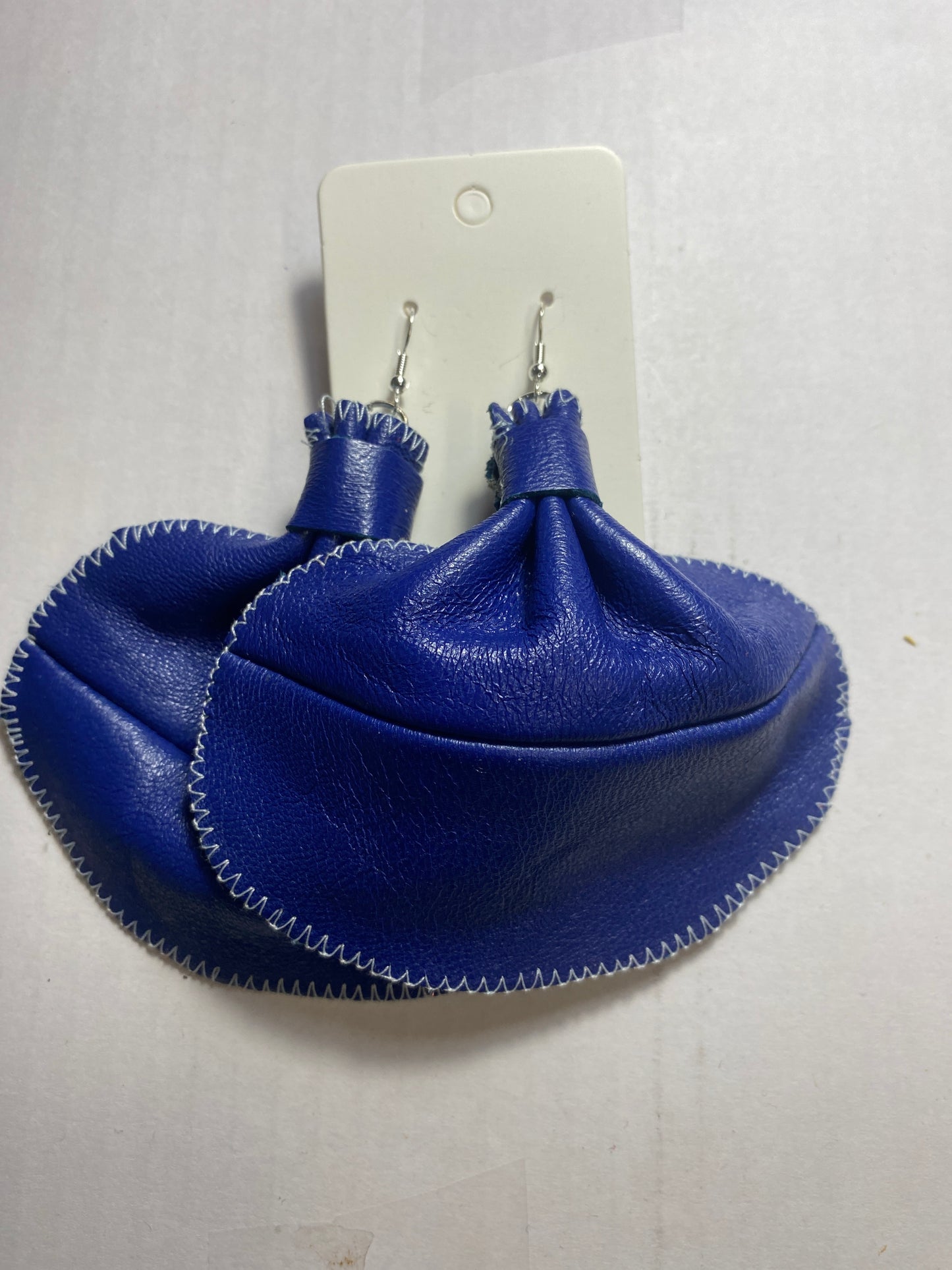 Large Elephant Ears Leather Earrings