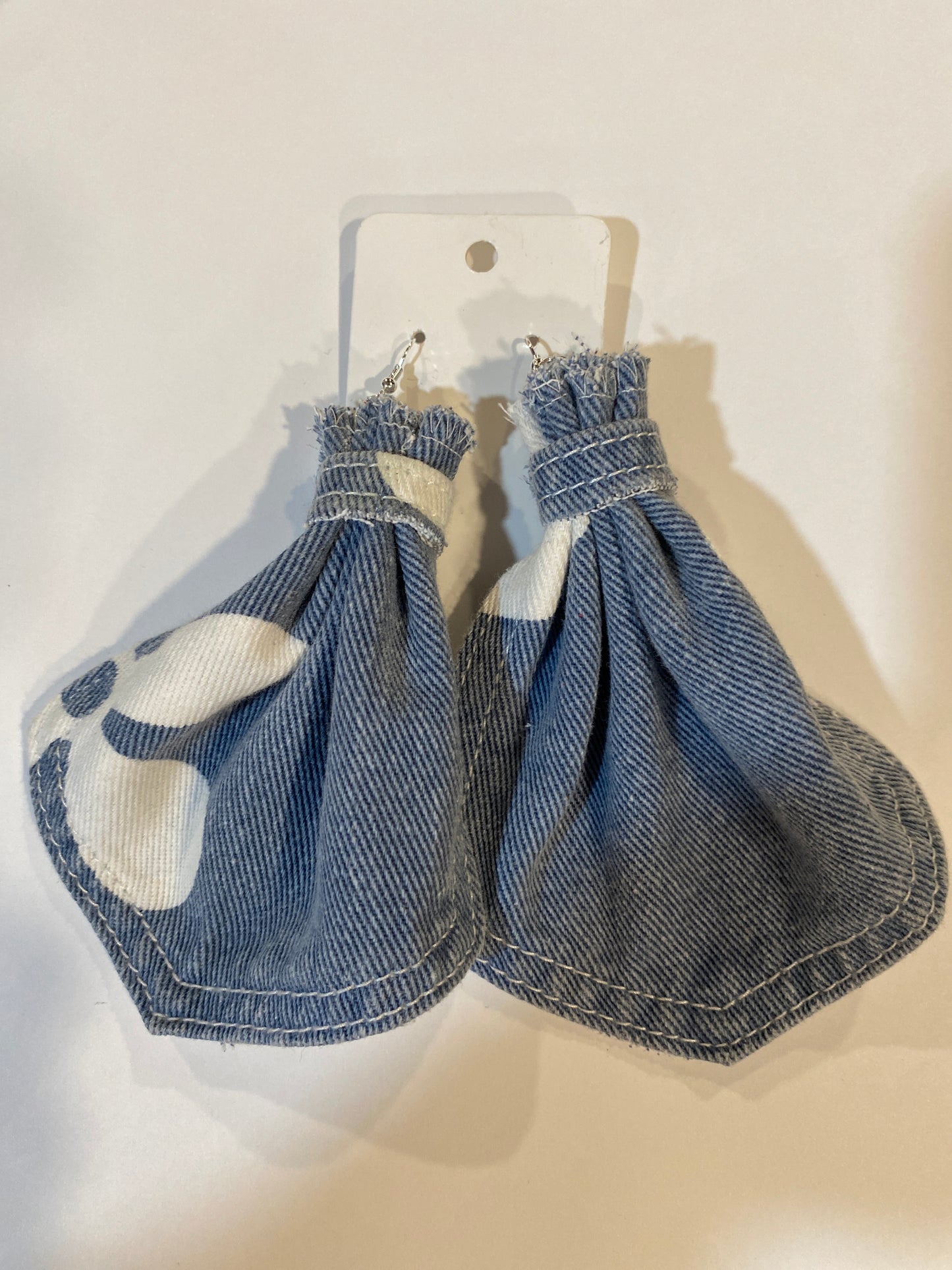 Large Denim Pocket Earrings