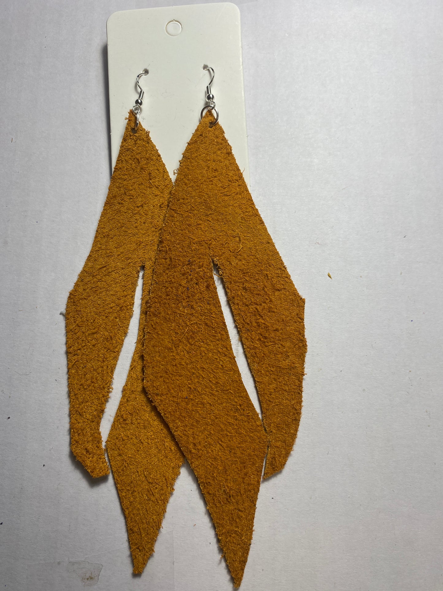 Large High Heel boots leather & Suede Earrings