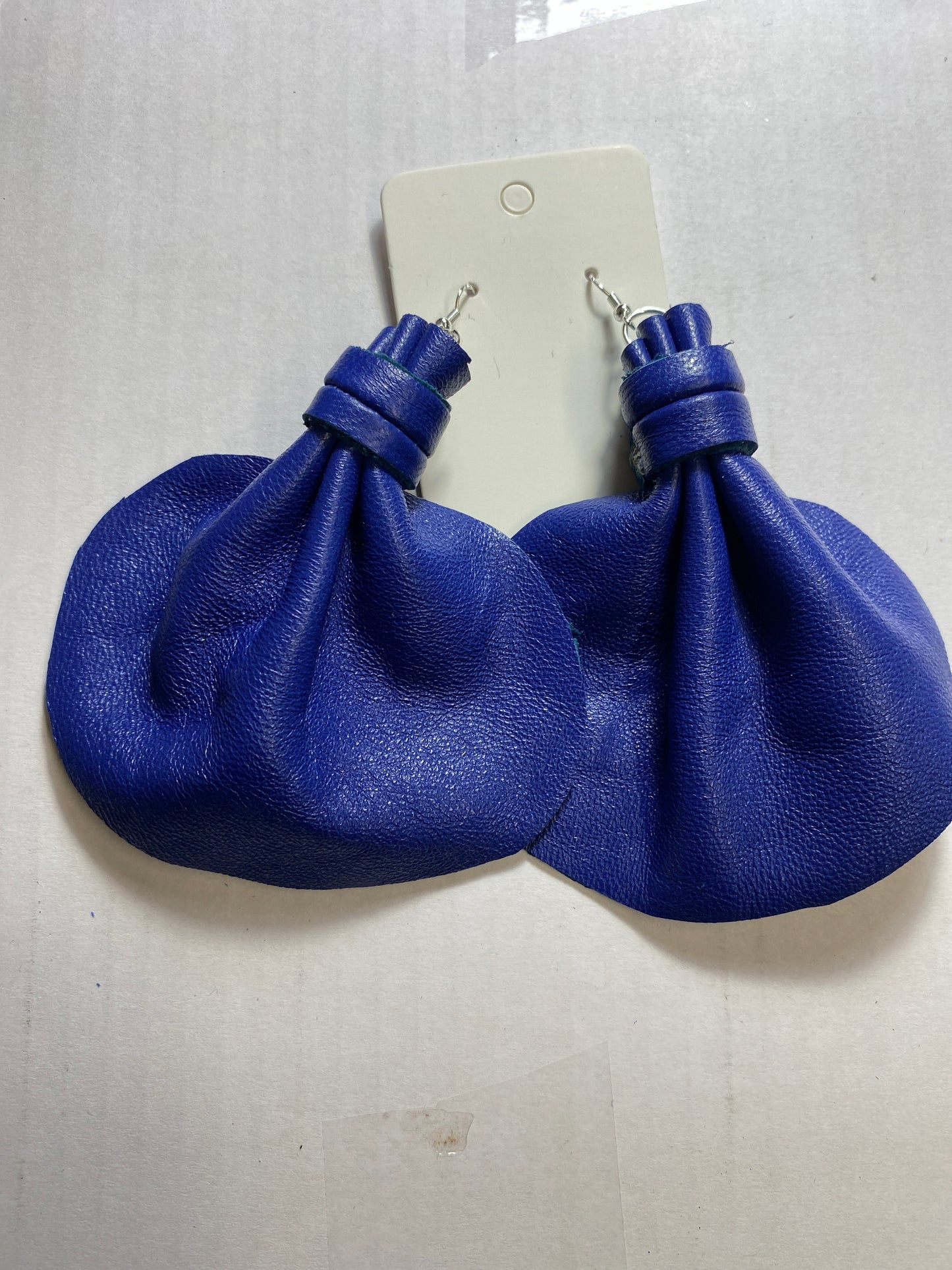 Large Elephant Ears Leather Earrings