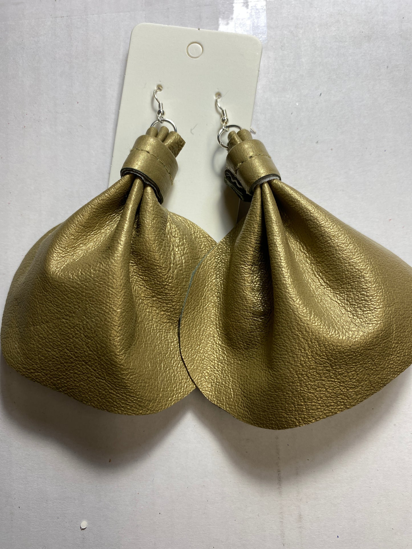 Large Elephant Ears Leather Earrings