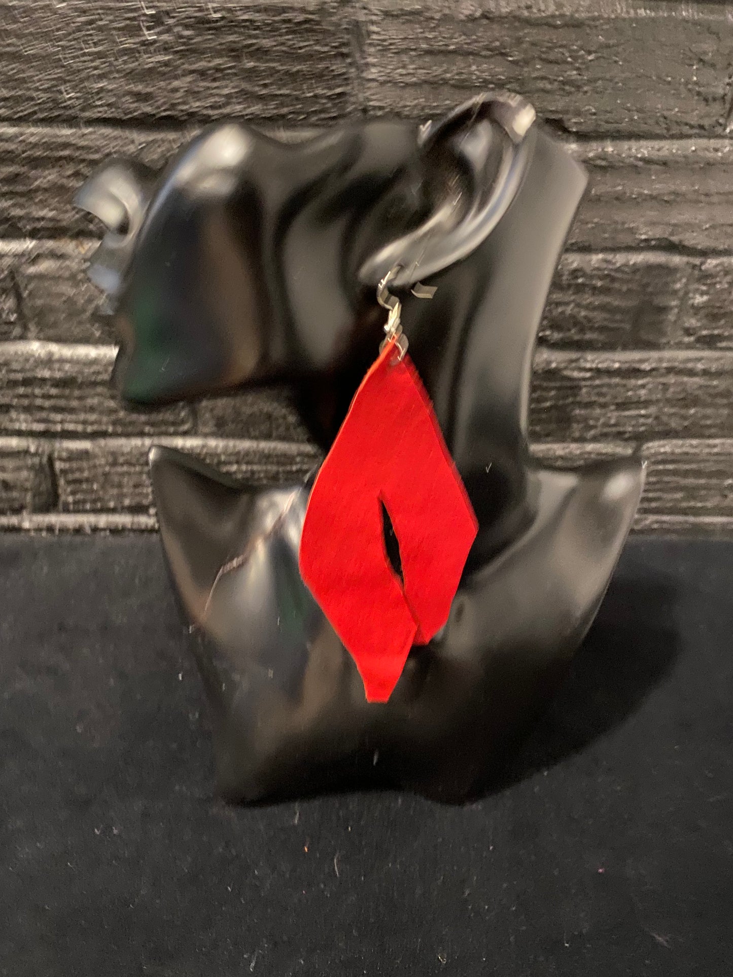 High Heel boots leather & Suede Earrings Large